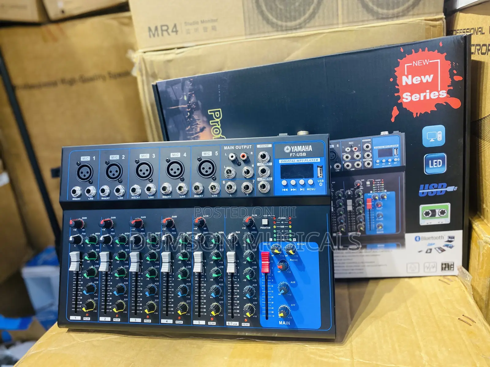 7channel Professional Mixing Console With Bluetooth USB