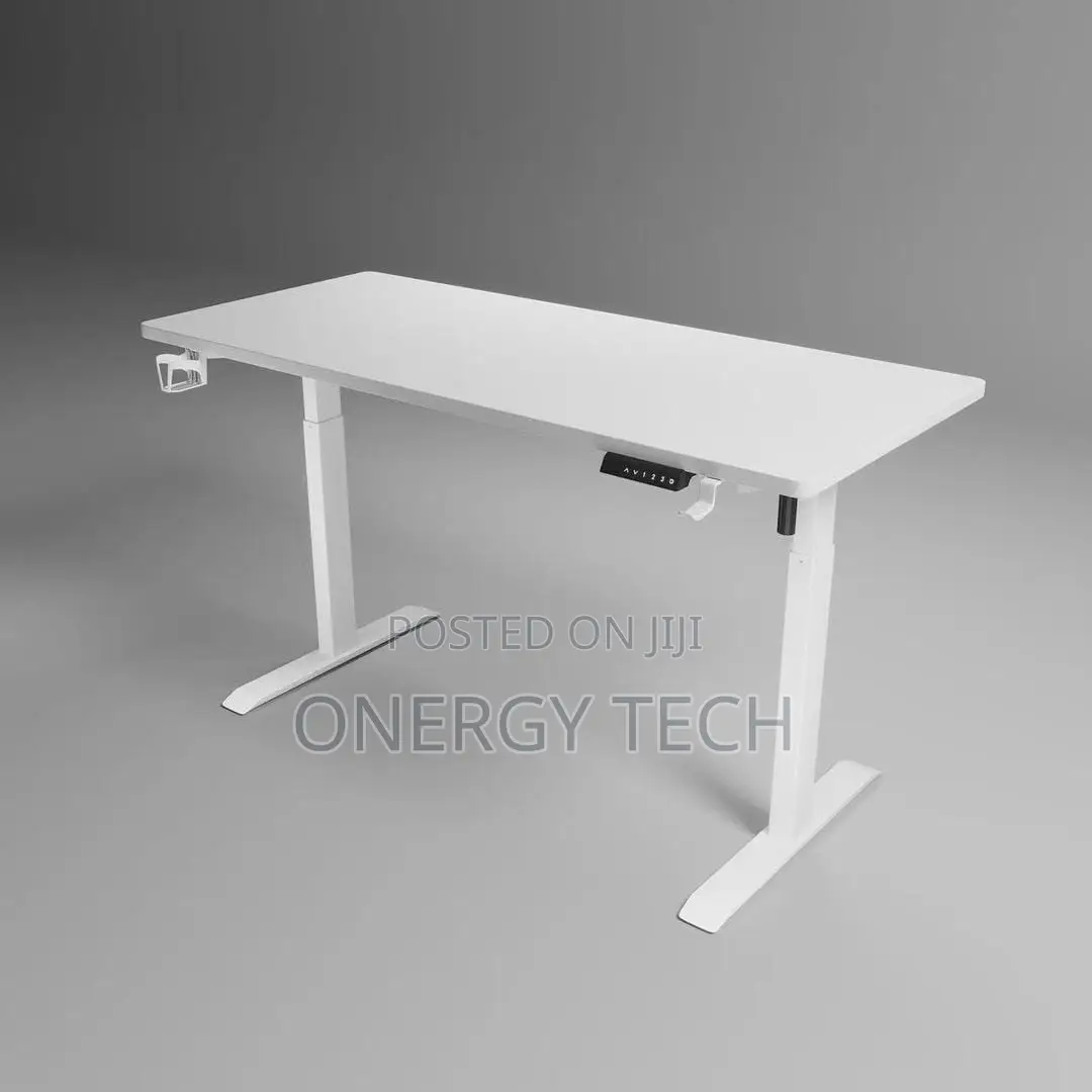 White Electric Standing Work Desk