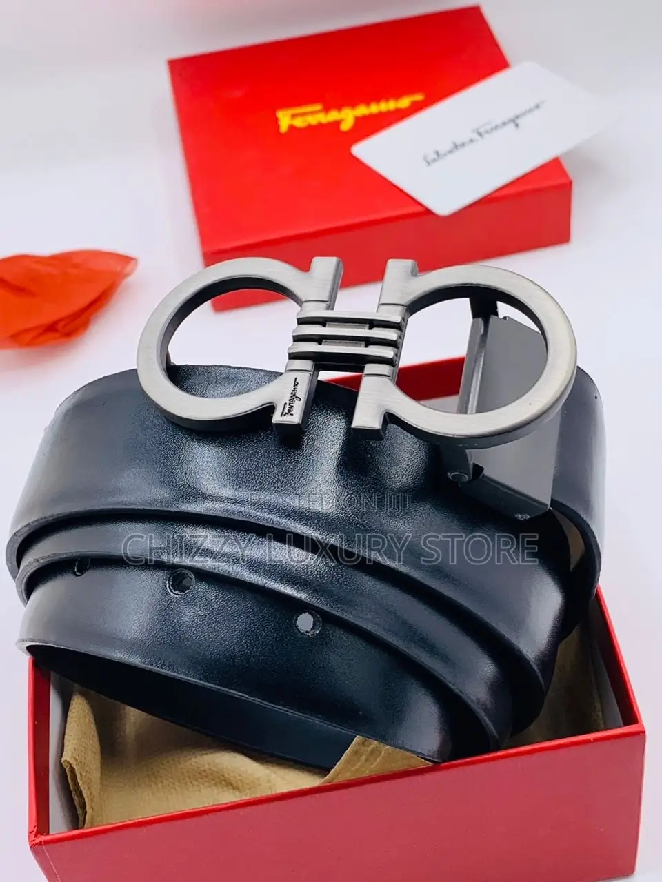 Ferragamo Quality Luxury Men Genuine Leather Belt