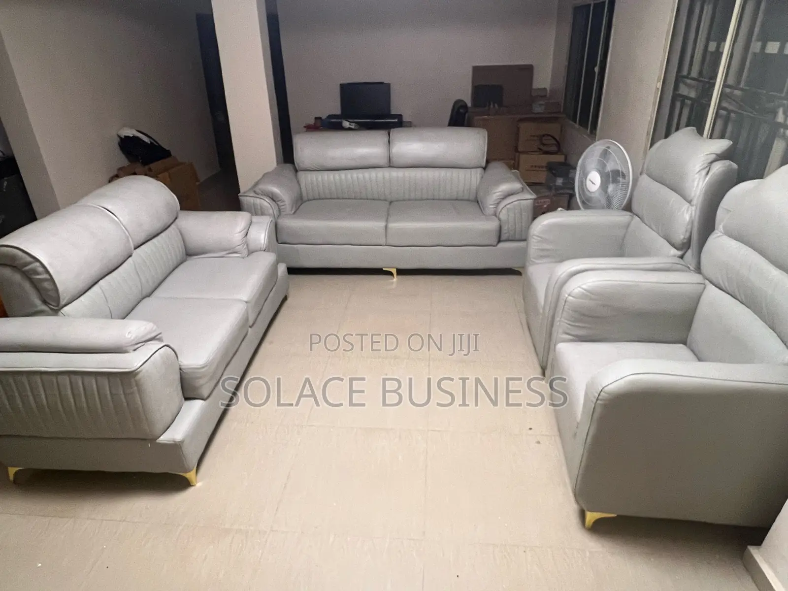 Modernized Set of Padded 7 Seater Couch Sofa Chairs
