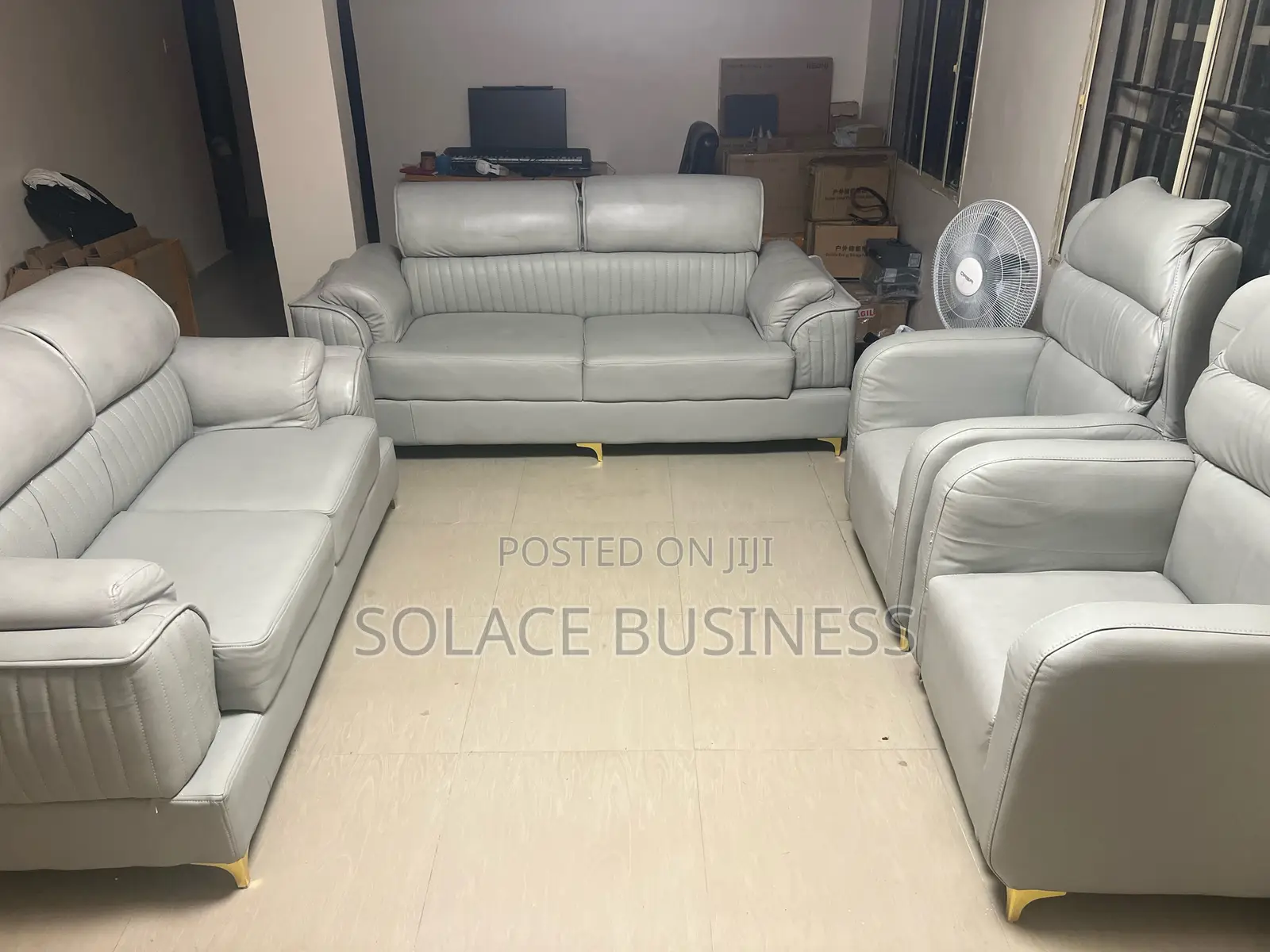 Modernized Set of Padded 7 Seater Couch Sofa Chairs