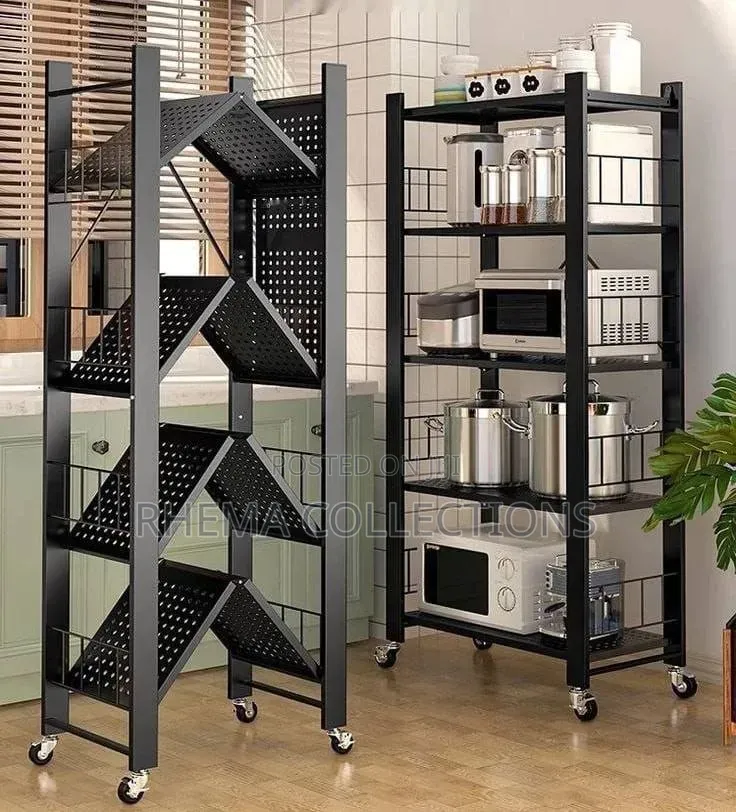 5Layer Foldable Heavy Duty Rack/Shelf With Wheels