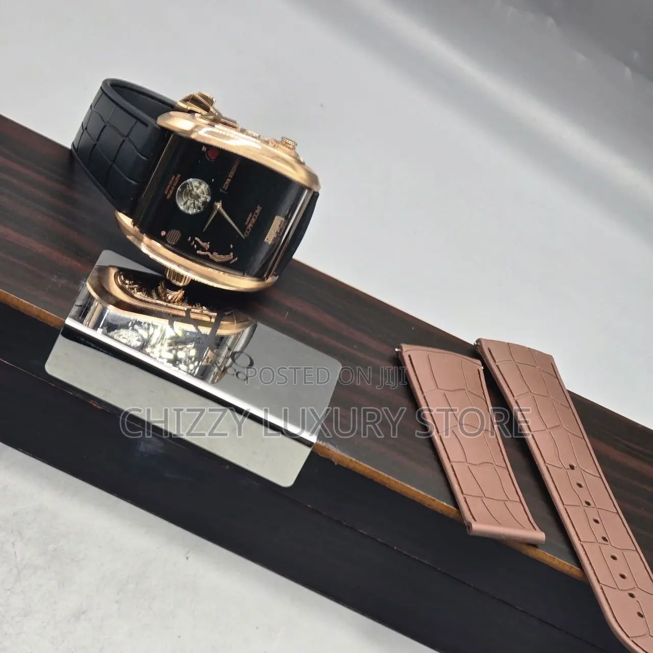 Jacob & Co Quality Luxury Men Genuine Leather Wristwatch