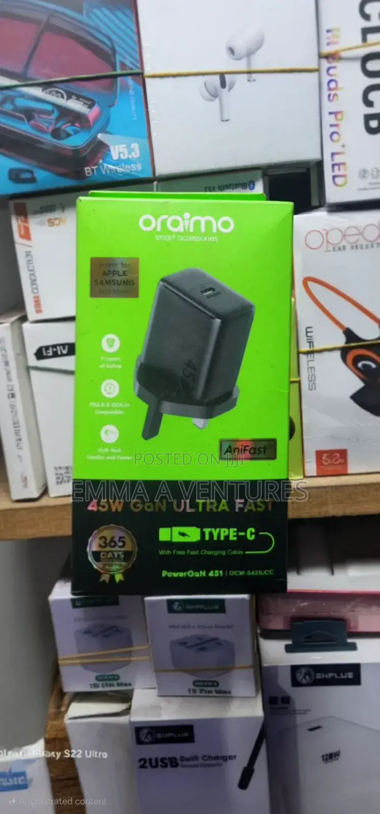 Oraimo 45w Gan Ultra Fast Charger