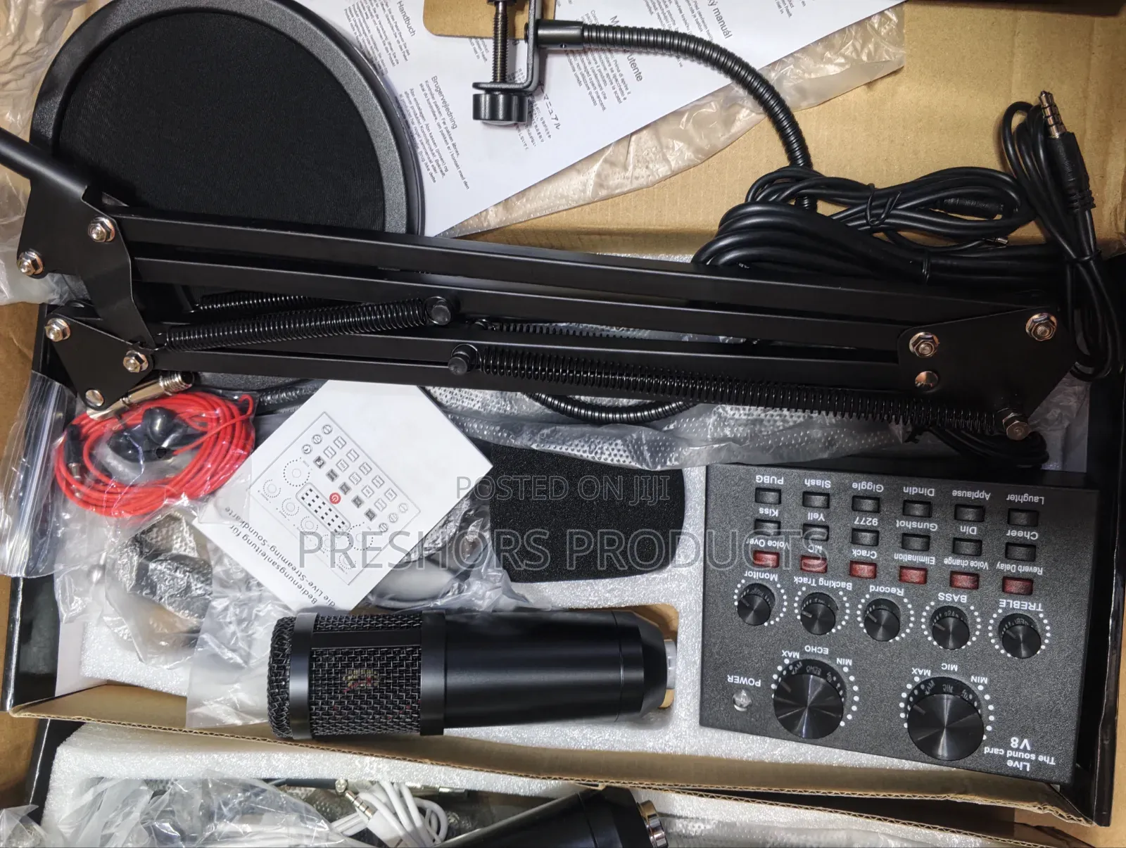 Quality Bm800 Complete Black Color Mic