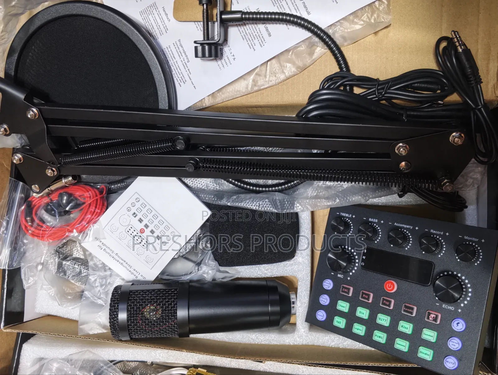 Quality Bm800 Complete Black Color Mic
