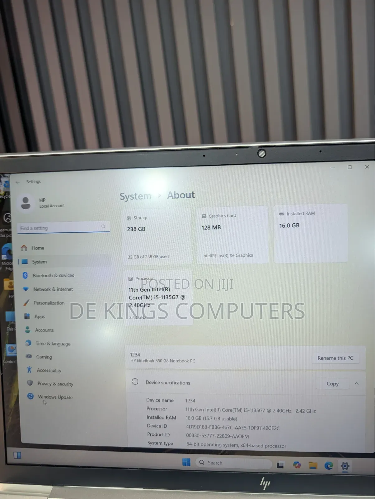 Laptop HP EliteBook 850 G8 16GB Intel Core i5 SSD 256GB