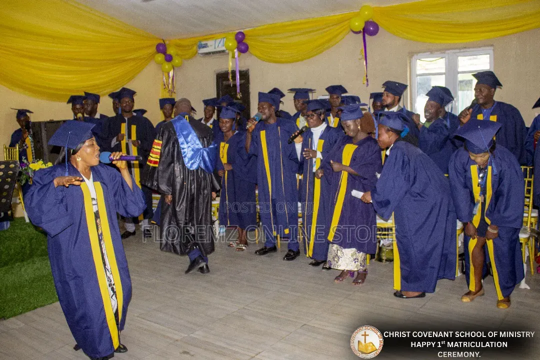 Navy Blue and Gold Combo Graduation Gown for Rent