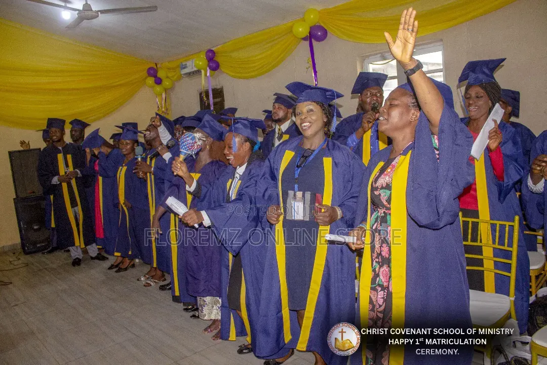 Navy Blue and Gold Combo Graduation Gown for Rent