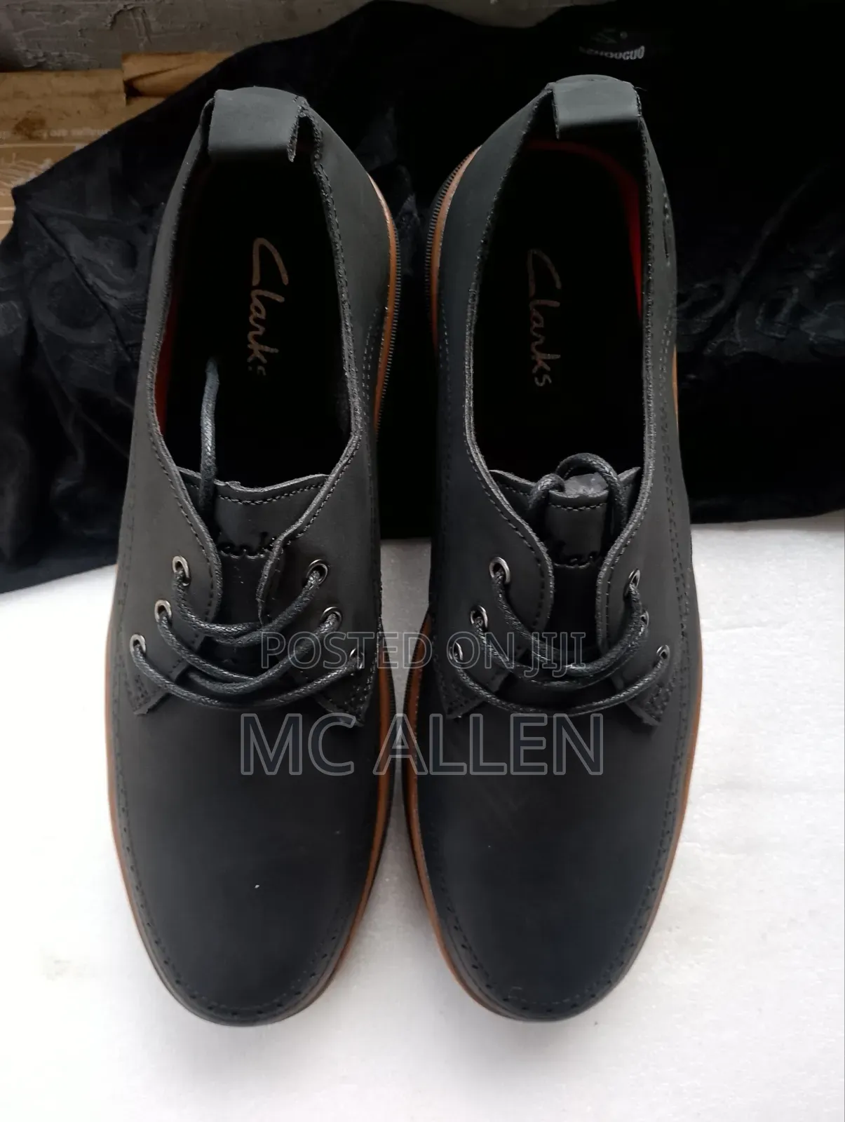 Black Clark's Dress Hybrid Brogues