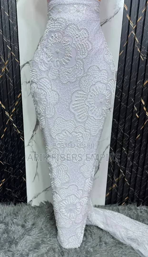 Bridal Embroidered Beaded Fabric