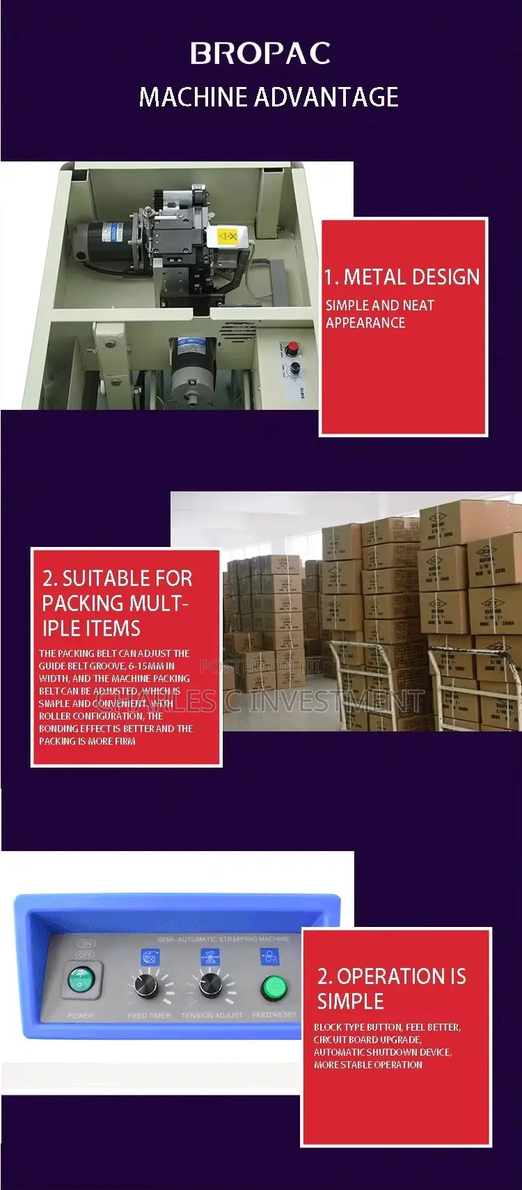 BROTHER SM10H Electric Semi Automatic PP/PET Plastic Strapping Machine