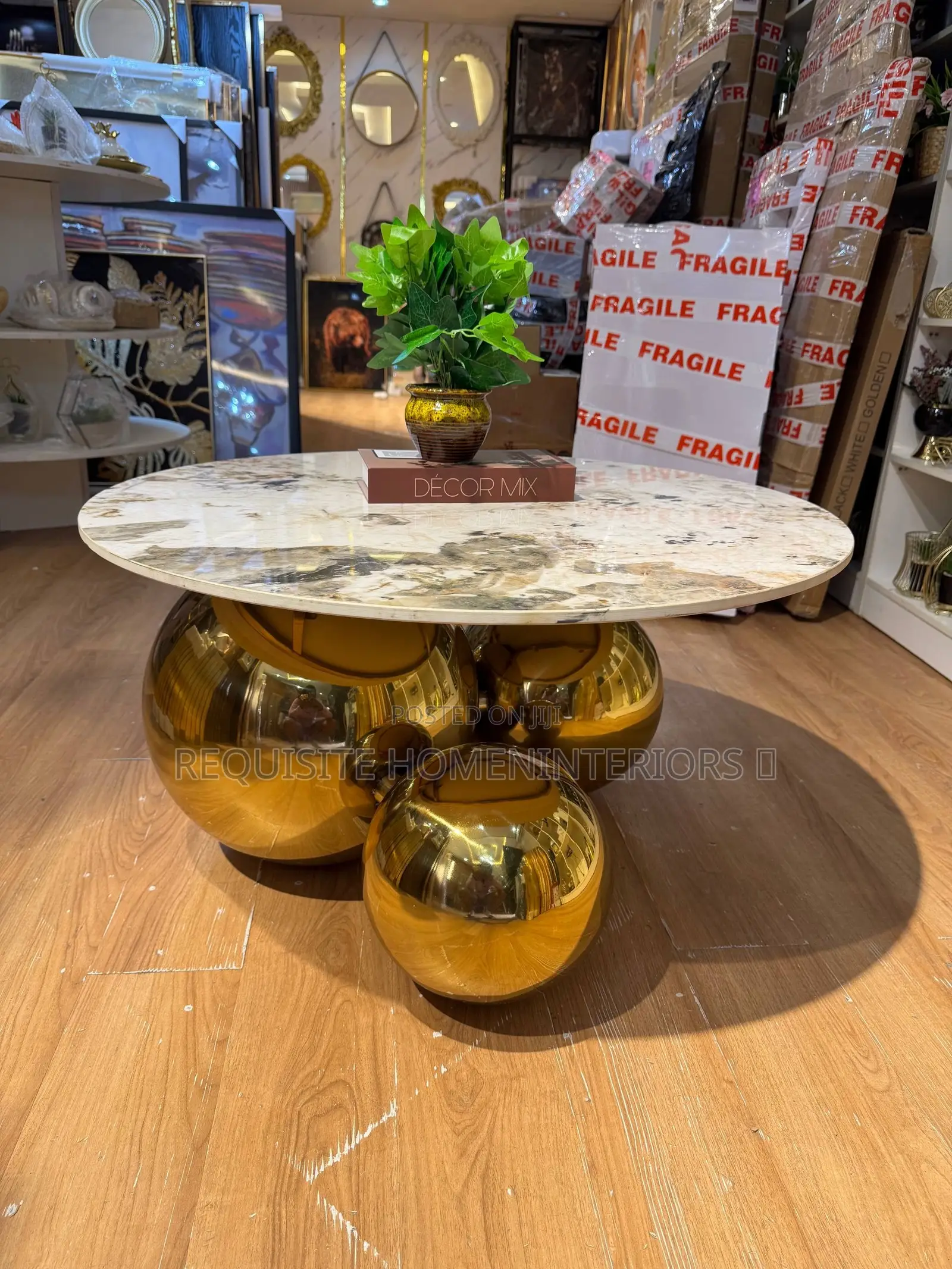 Luxury 2 in 1 Marble Top Center Table