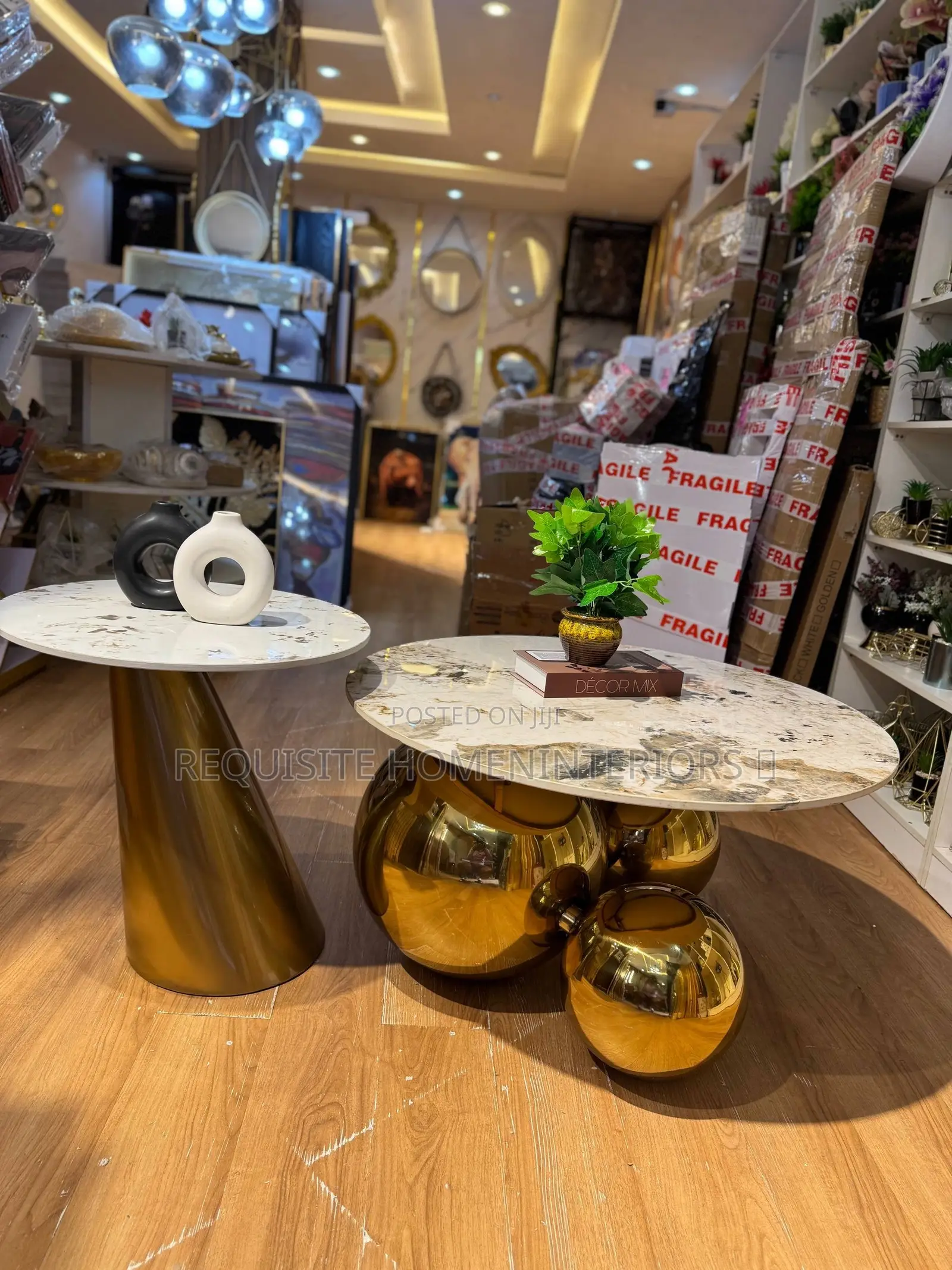Luxury 2 in 1 Marble Top Center Table