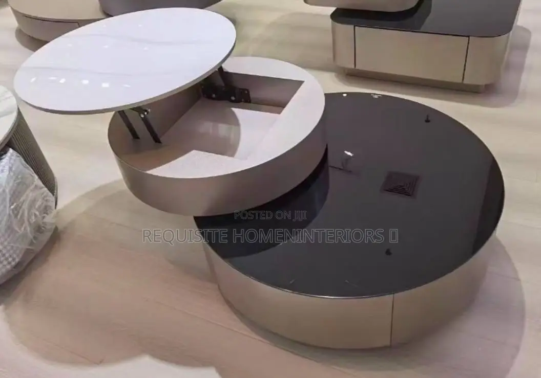 Modern 2 in 1 Rotating Round Center Table