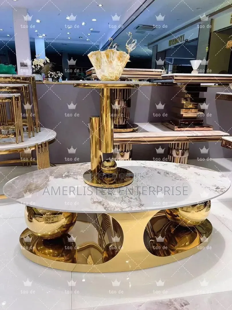 Gold 2in1 Center Table
