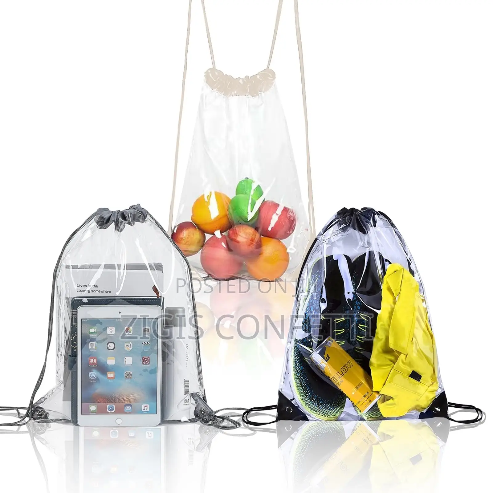 Clear Draw String Back Pack 2500 Each
