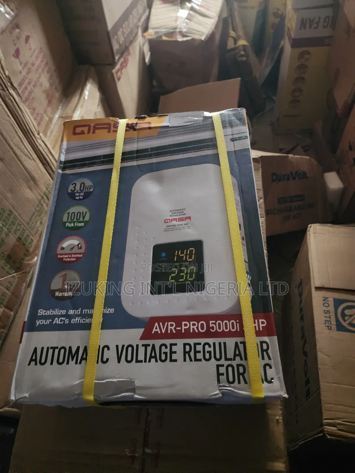 Qasa Stabilizer- 5000VA Wall Mount for AC- 3HP