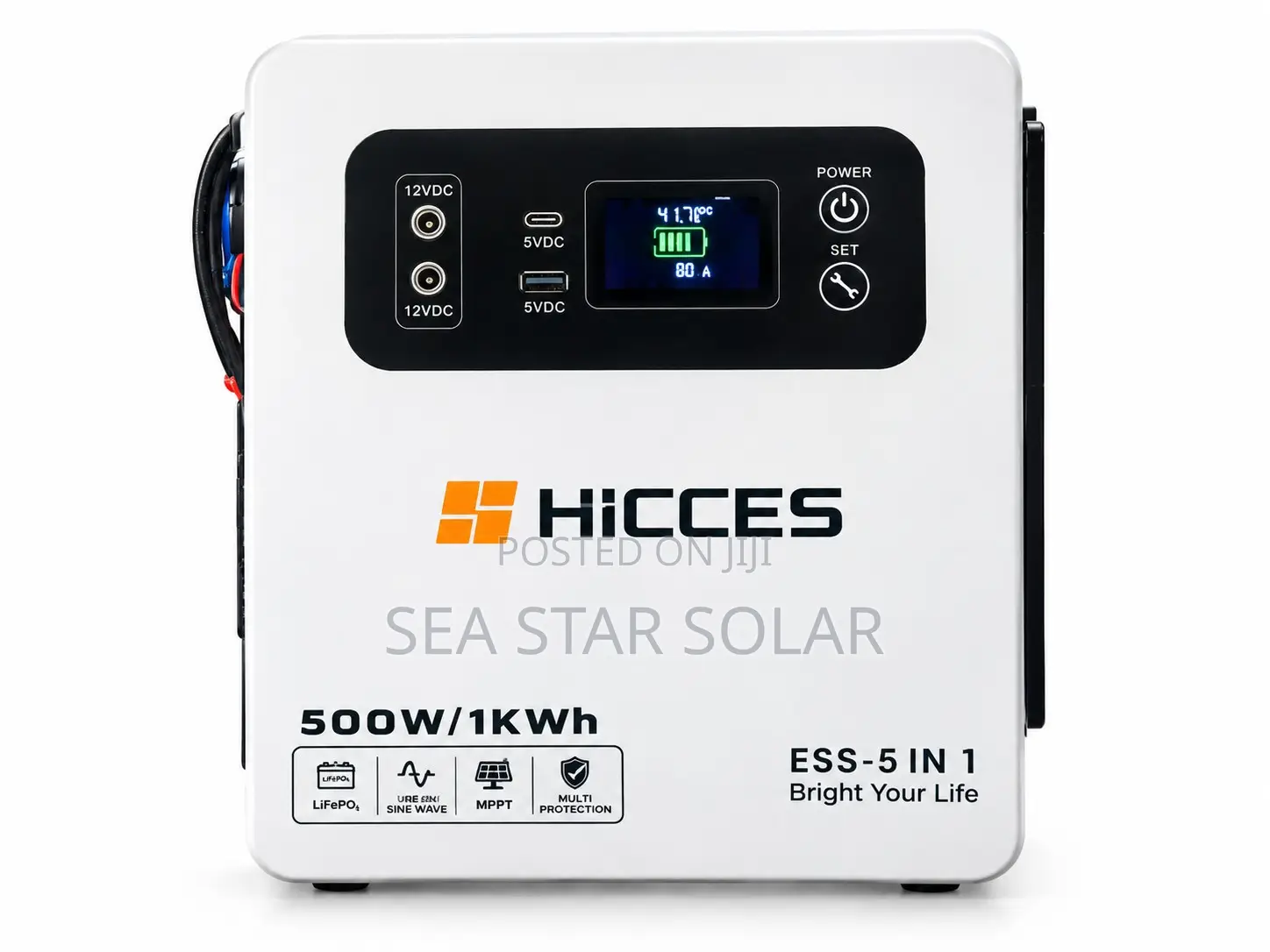 HiCCES 500W / 1kWh ESS 5-in-1 Solar Power System