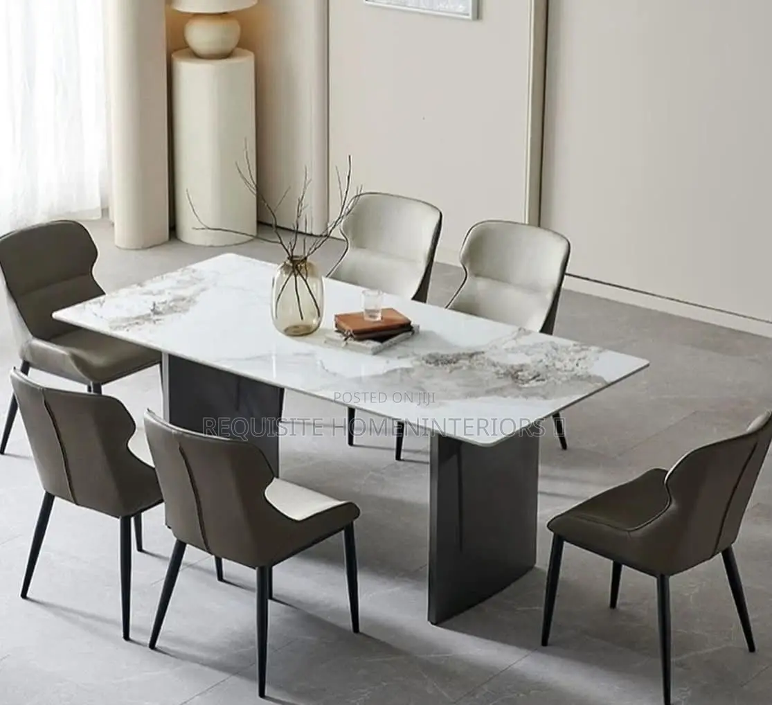 Modern Luxury Dining Table & 6 Dining Chairs