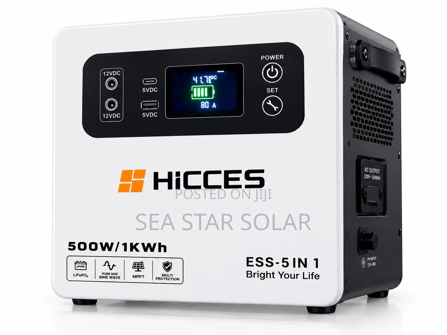 HiCCES 500W / 1kWh ESS 5-in-1 Solar Power System
