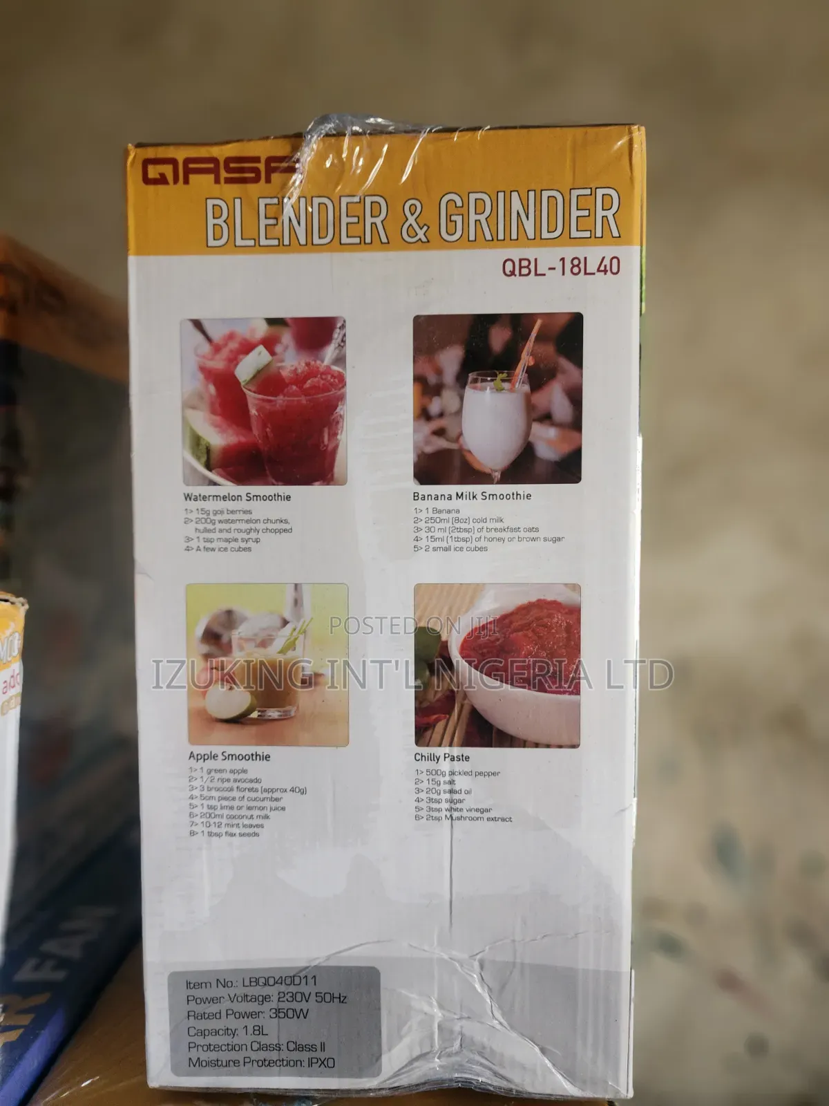 Qasa 2 Litres Blender / Grinder QBL-18L40