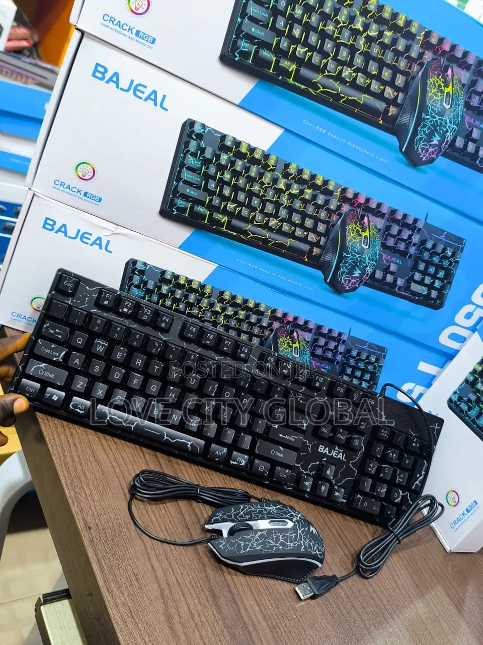 T550 RGB Gaming Keyboard & Mouse Combo Wired Full-Size Keyboard