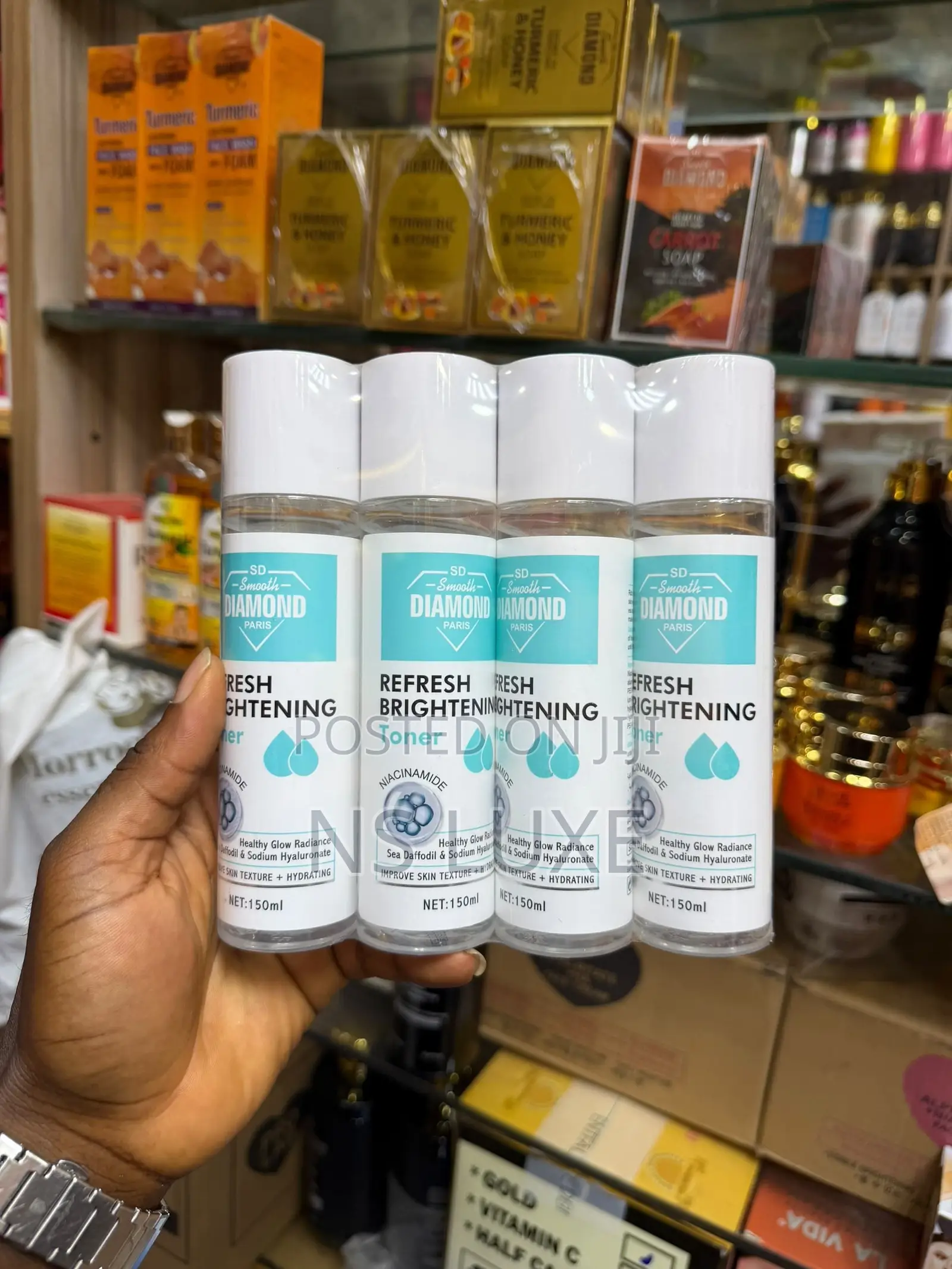 Smooth Diamond Toner ,Cleanser and Sunscreen by 6pcs(Half Dozen)