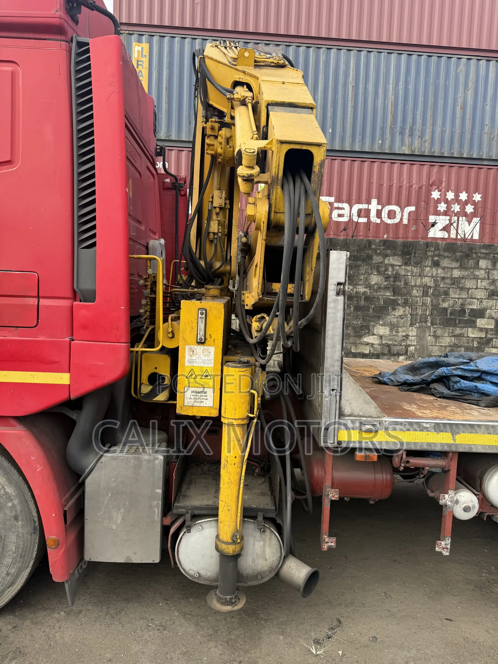 Iveco Eurostar 10 Tyres Hiab Truck With 7tonnes 2005 Red