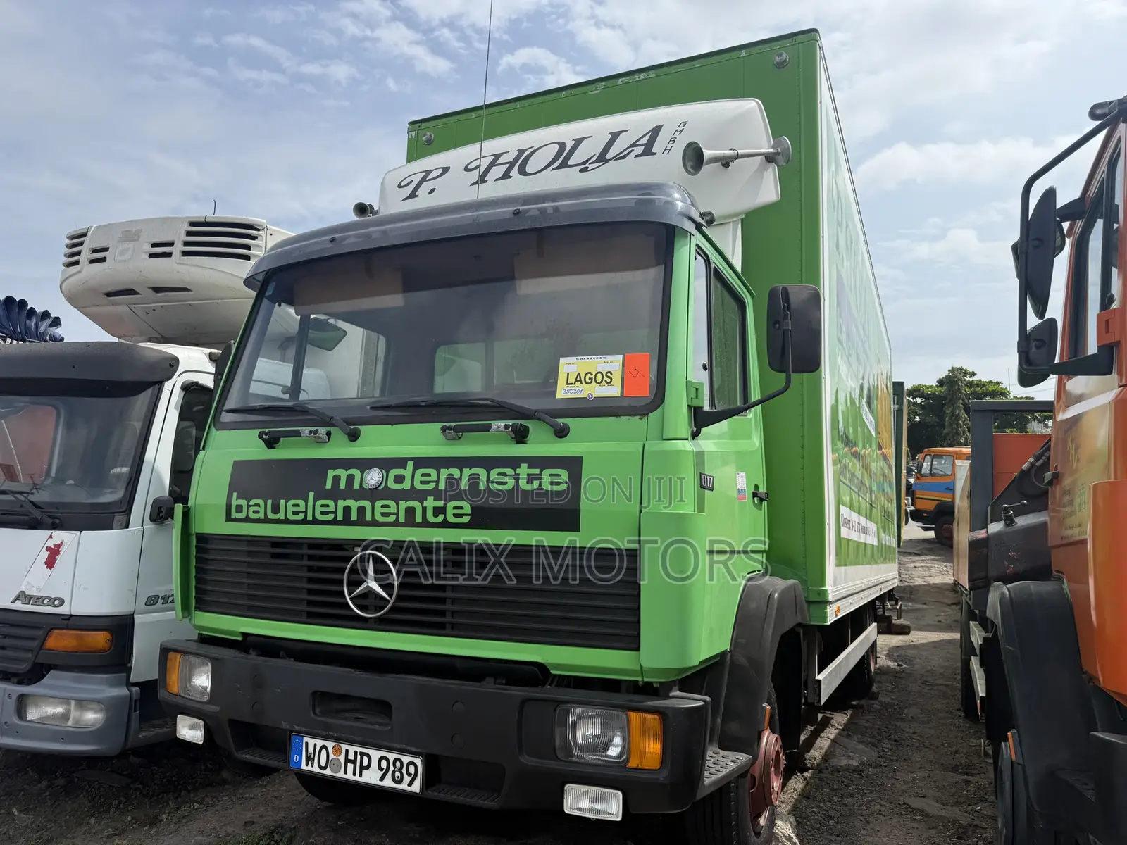 Foreign Used Mercedes Benz 817 Container Body Truck.