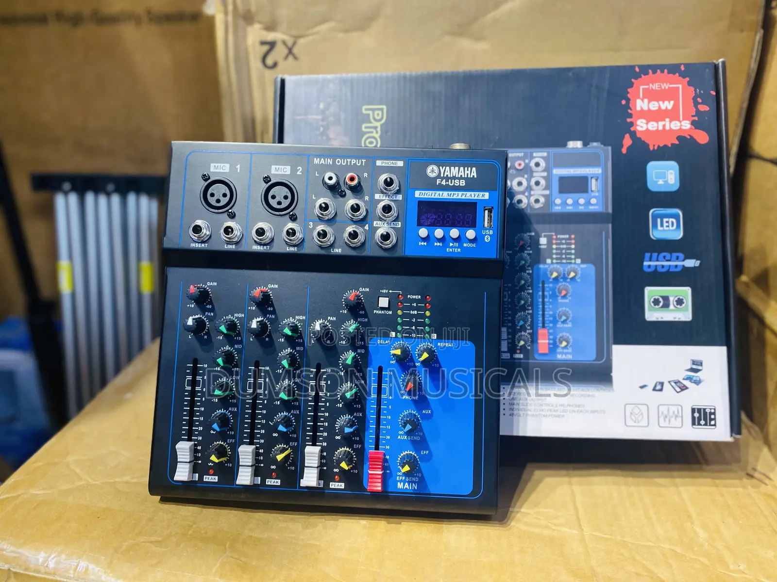 Yamaha New Series 4 Channels Mixer With Adapter