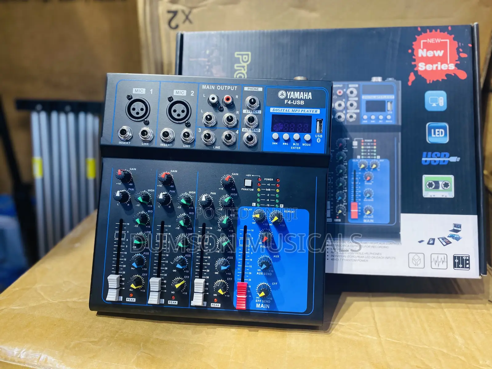 Yamaha 4 Channel Analog Mixer Bluetooth and USB Connectivity