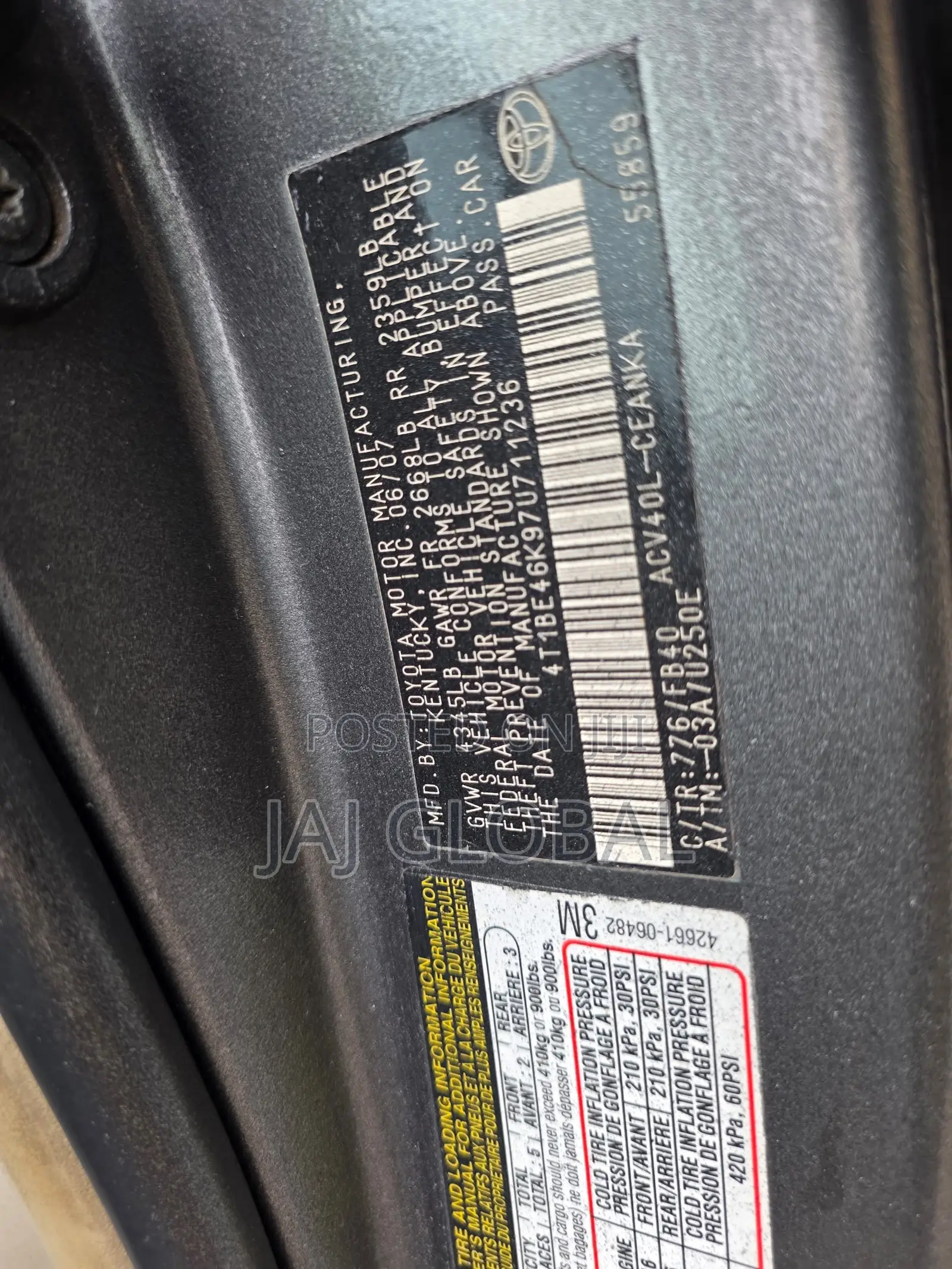 Toyota Camry 2008 Gray