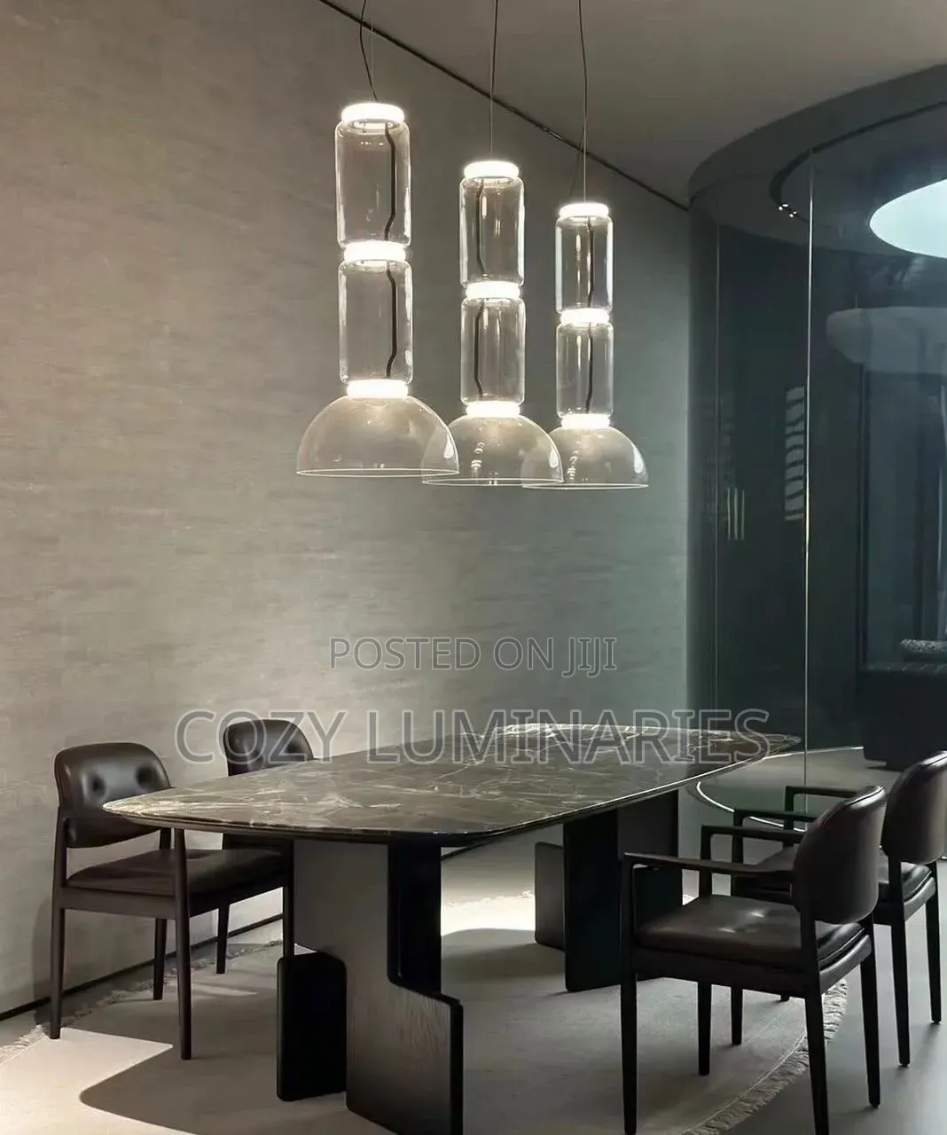 Modern Glass Pendant Light 85cm