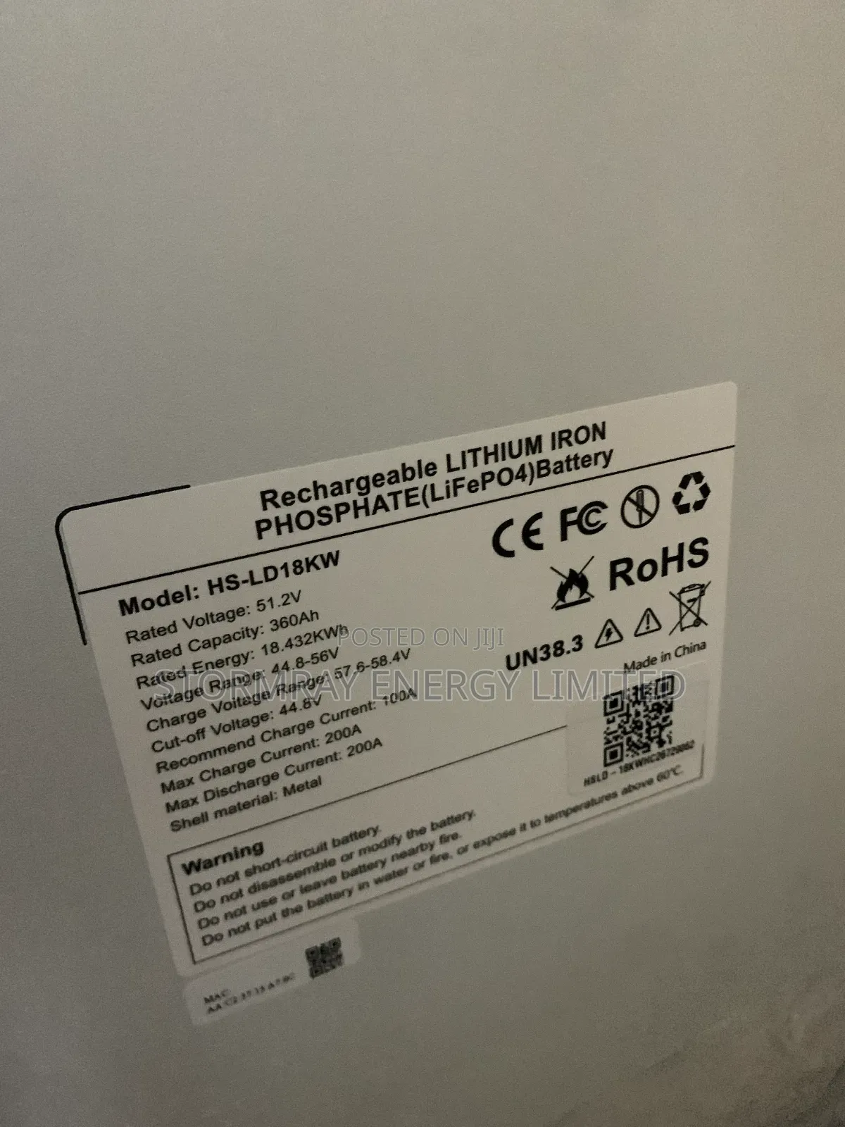 Haisic Lithium Battery 18kwh 48v Battery