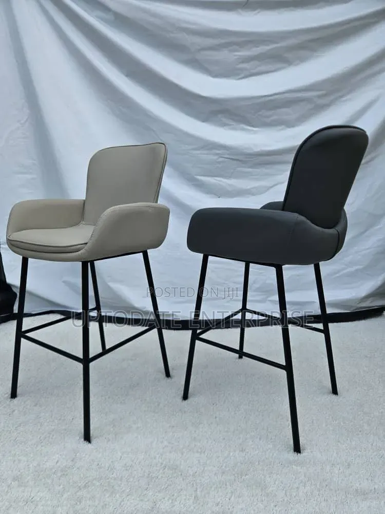 Beautiful High Leather Bar Stool