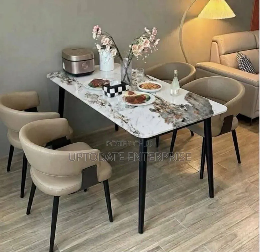 Marble Design Dining Set 4 Seaters