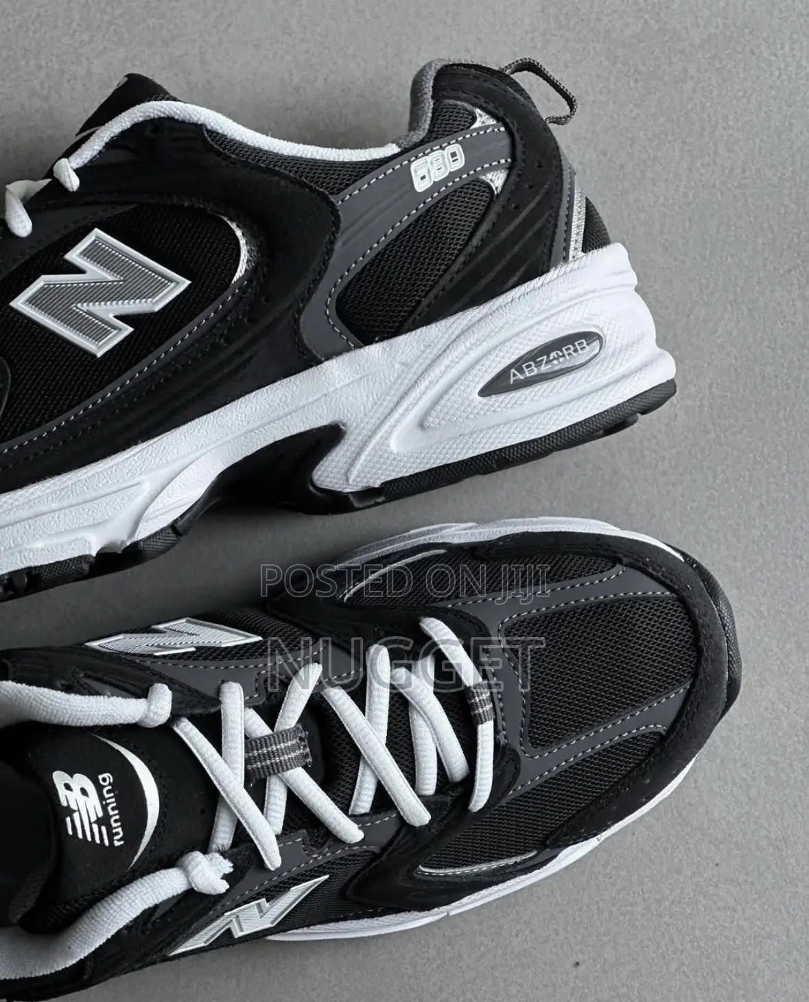 Top Notch Quality New Balance 530 •Black White and Silver Colorway*