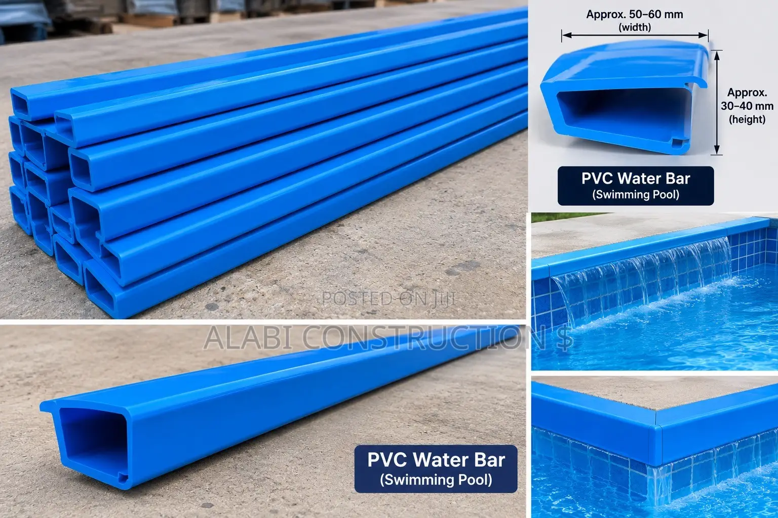 PVC Water Bar / Swimming Pool Overflow Grating