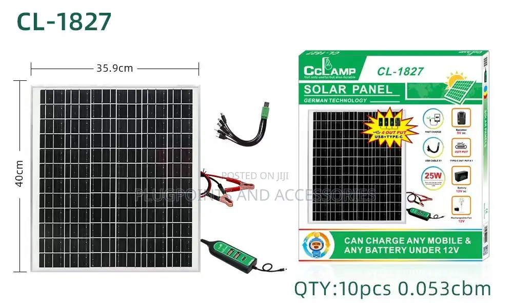 25w Solar Panel Can Recharge Phones, Power Bank,12vBattery ,(PREORDER)
