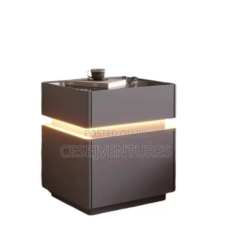 Smart Bedside Table With Light and Wireless Charging