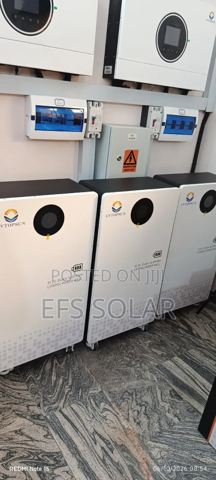 LVTOPSUN 16.07kWh LiFePO4 Lithium Battery 51.2V 314Ah Power Wall