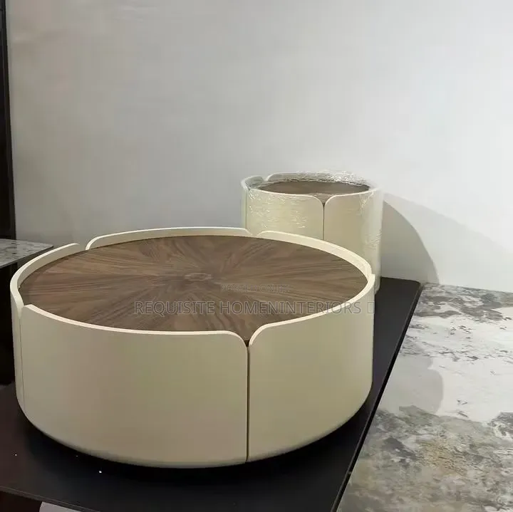 Luxury Modern Wooden Center Table Side Table Set – Premium Design