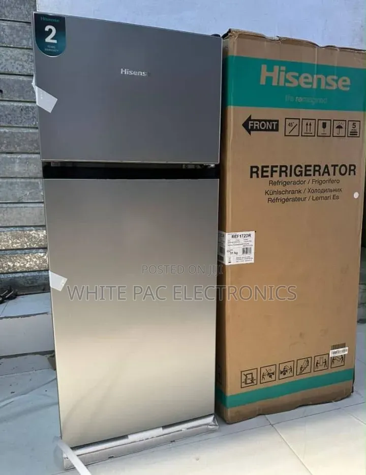 New Hisense Double Door 205 Litres Refrigerator Fast Cooling 2 Yrs