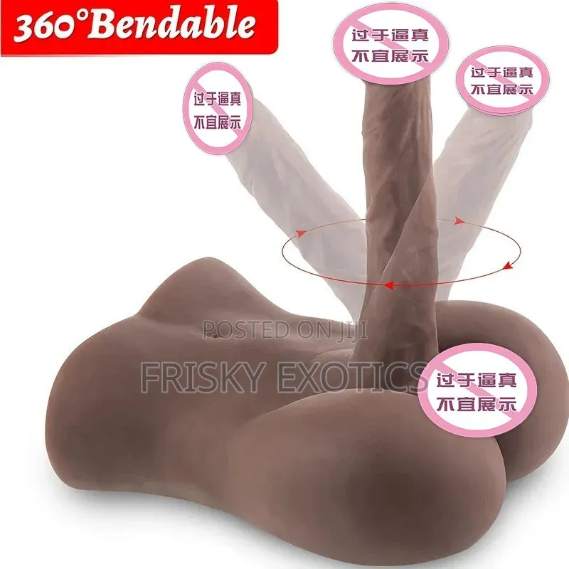 Half Man's Body Rocking Non Vibrating Dildo