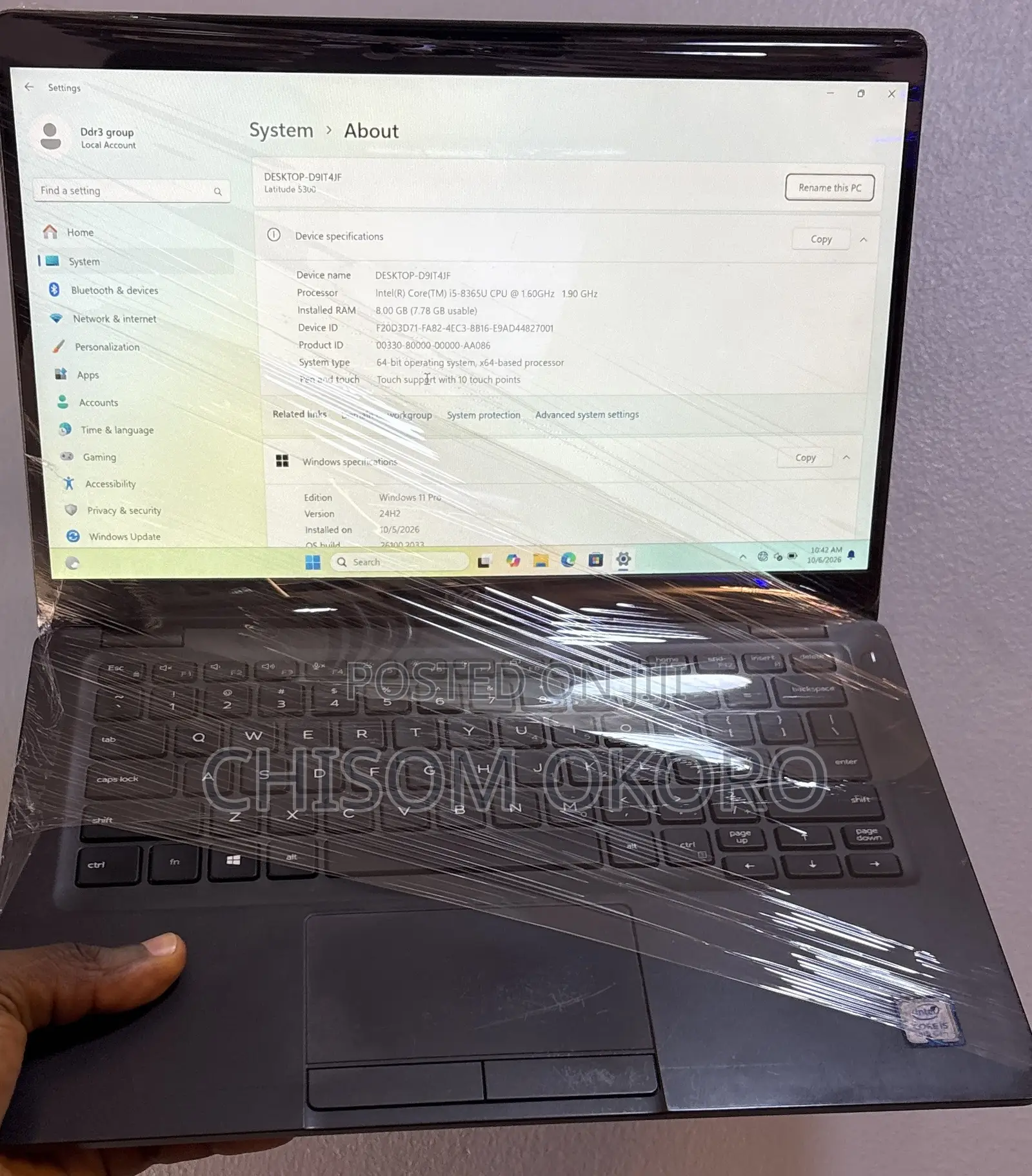 Laptop Dell Latitude 5300 8GB Intel Core i5 SSD 256GB