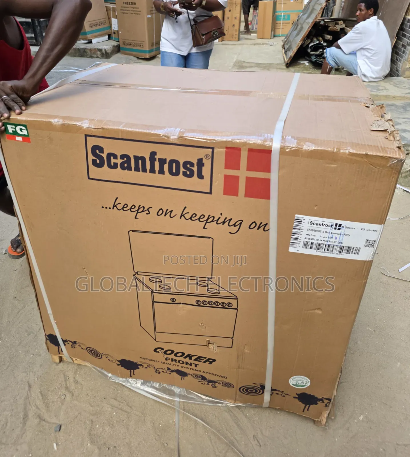 Original Scanfrost SFC9502SS 5-Burner Gas Cooker With Oven