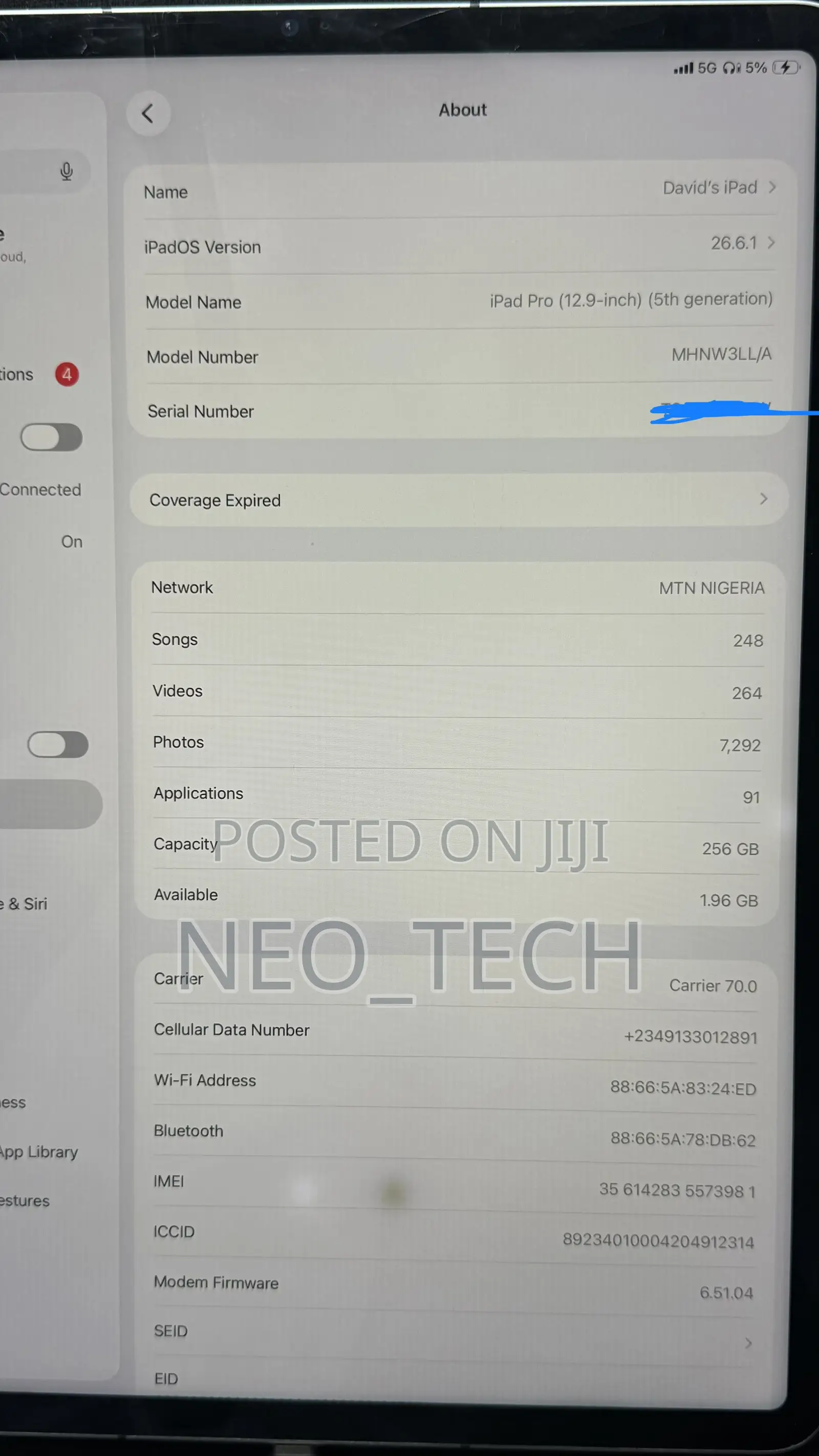 Apple iPad Pro 12.9 (2021) 256 GB Gray