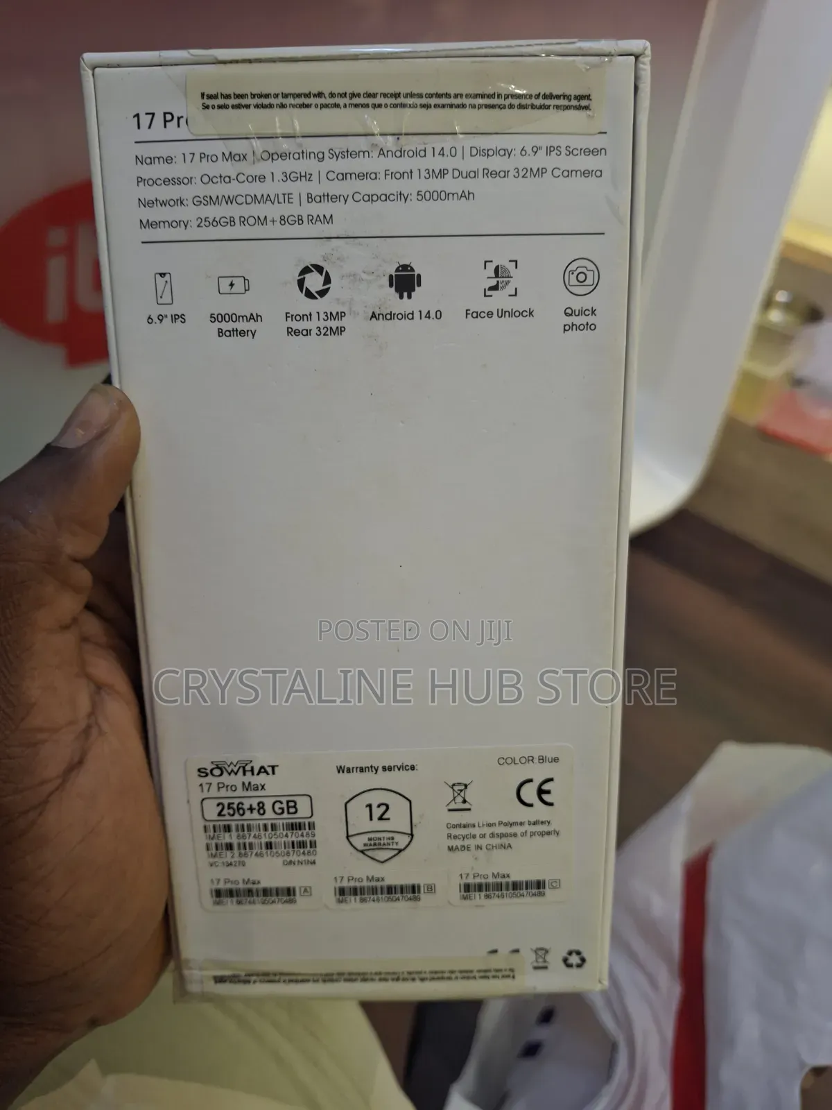 New Mobile Phone 256 GB Blue