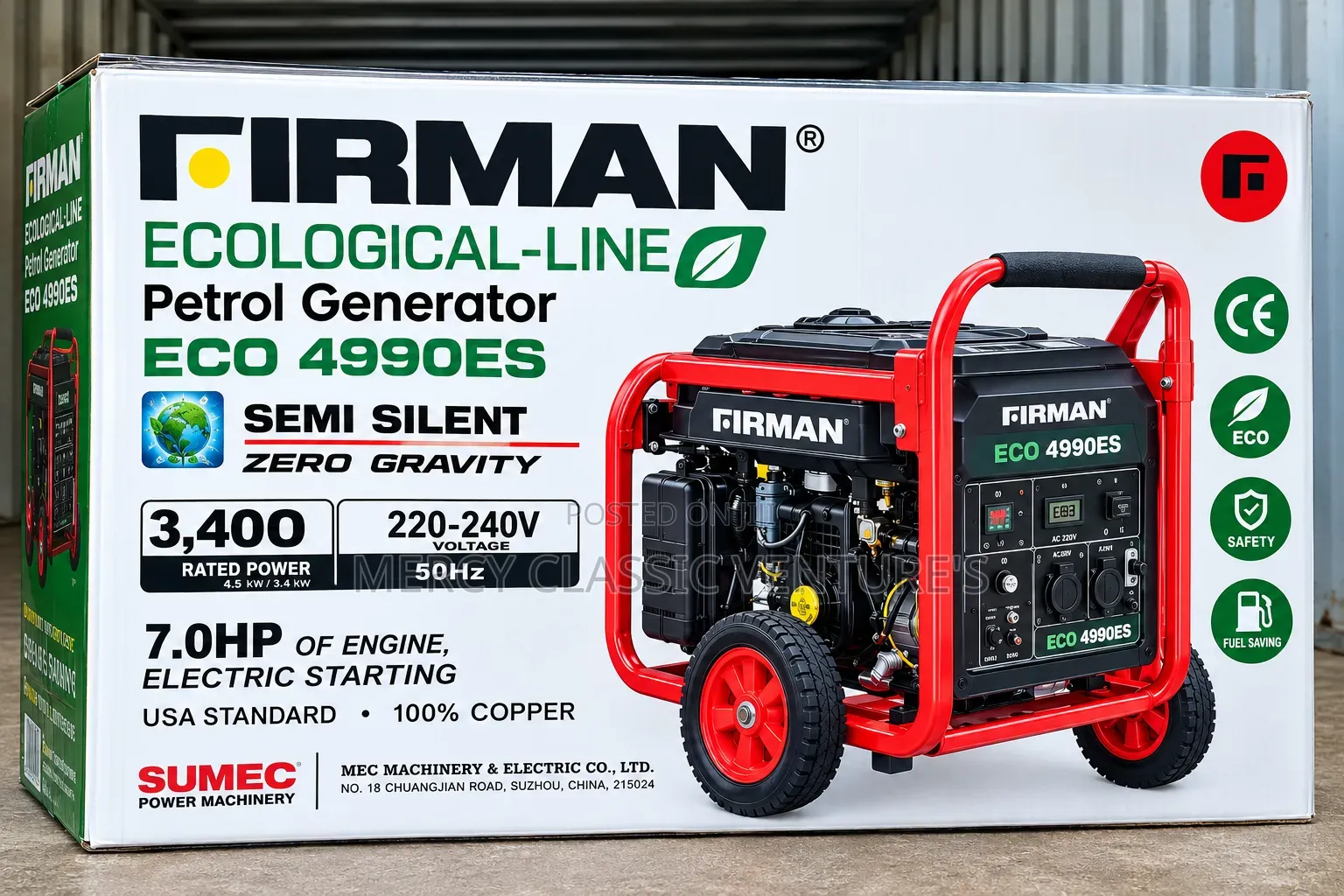 Firman ECO 4990ES 5.5kVA Petrol Generator – Electric Start